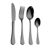 Cross-border stainless steel tableware knife, fork and spoon set, titanium-coated knife, fork and spoon 4-piece set, stainless steel tableware knife, fork and spoon creative kitchenware tableware, stainless steel surface mirror-polished tableware set, creative set Item Picture